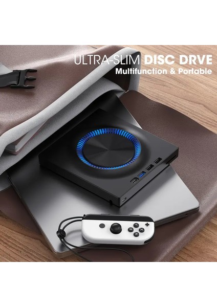 Çok Fonksiyonlu Harici CD DVD Sürücü USB 3.0 Type-C Cd/dvd Yazıcı Okuyucu Laptop Mac Windows 11