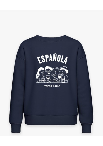 Kadın Sırt Baskılı Içi Şardonlu Oversize Sweatshirt