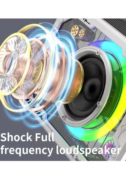 Buğz Vtn-82 Taşınabilir Kablosuz Işıklı Bluetooth Hoparlör Ses Değiştirme Özellikli modelleri