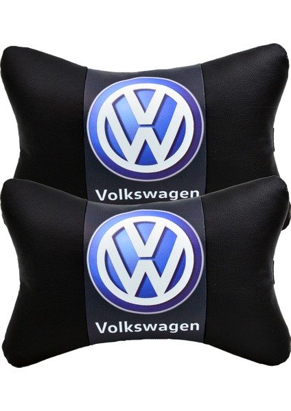 2 Adet Volkswagen Dijital Baskılı Logolu Ortopedik Oto Boyun Yastığı Deri Tr fiyatları