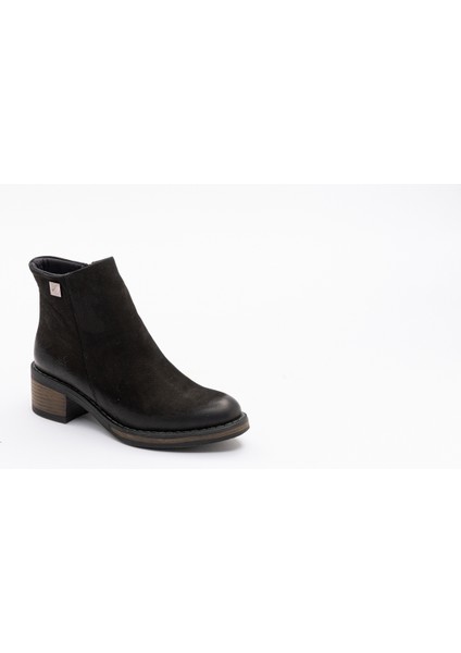 Kadın Fantazi Bot Siyah Nubuk Deri, Küçük Toka Detaylı modelleri