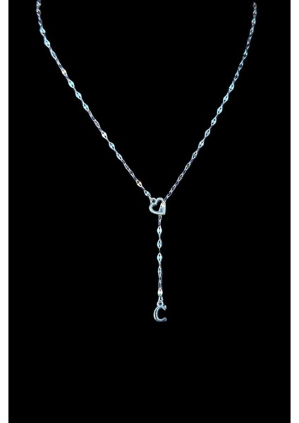 C Harfi 316L Paslanmaz Çelik Kolye Kalpli Dekolte Yeni Sezon Kişiye Özel Kolye Hediye Kutulu fiyatları