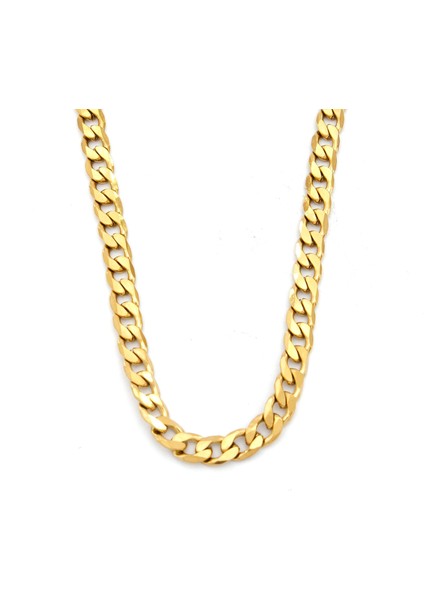 Çelik Zincir Altın Kaplama Figaro Model 5 mm ZN-313