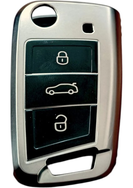 Polo 2018 Uyumlu Araba Anahtarı Kılıfı Slikon Füme Renk PNT104