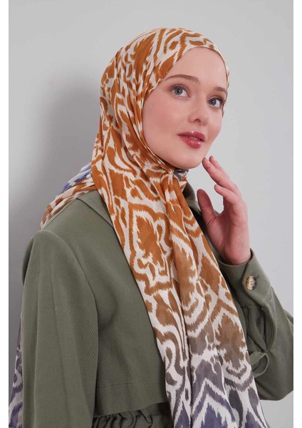 Lacivert Renk Geçişli Vivian Şal