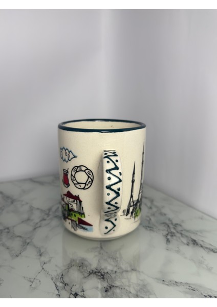 Seramik El Yapımı Istanbul Temalı Bardak | Yelkovanstudio fiyatları