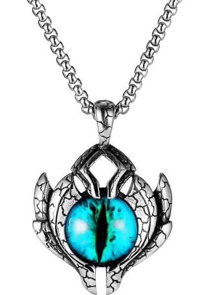 Şeytan Gözü Kolye, Karanlık Kafatası Mavi Kolye Ucu Takı (Yurt Dışından)