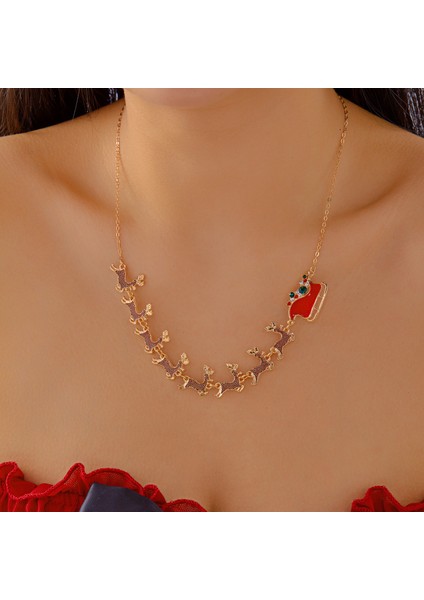 Noel Kolyesi, Noel Ağacı Moda Kolye Ucu, Sade ve Şık Takı, Yaşlılar Için Kar Adamı Kolye Ucu (Yurt Dışından)