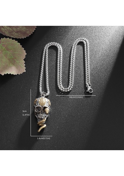 Kafatası Efsanevi Yılanlı Kişisel Karanlık Kolye (Yurt Dışından) fırsatları