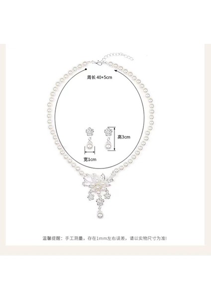 Süper Parlayan Inci Gelin Kolye Küpe Iki Parçalı Set (Yurt Dışından) indirimleri