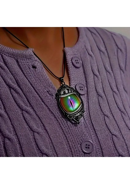 Siyah Çerçeve, Rüya Gibi Şeytan Gözü Tasarımlı Siyah Kolye (Yurt Dışından) indirimleri