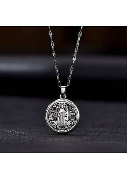 Alaşım Dini Aziz Benedikt Kolye Moda Dini Kolye (Yurt Dışından)