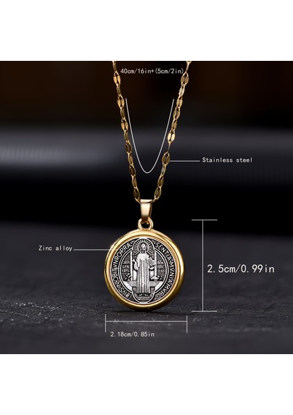 Alaşım Dini Aziz Benedikt Kolye Moda Dini Kolye (Yurt Dışından) modelleri