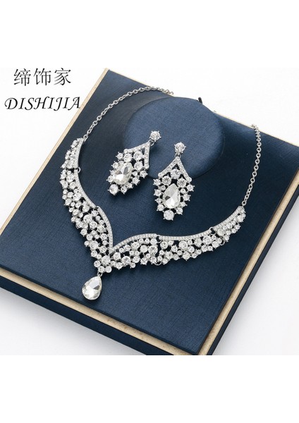 Modeli A Tılı Kristal Kolye Küpe (Yurt Dışından)