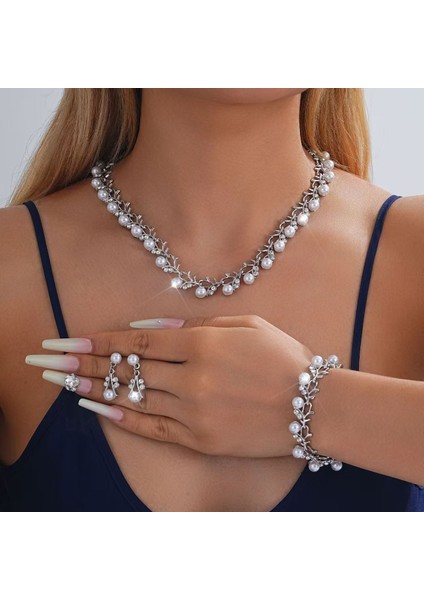 Inci Kolye, Küpe ve Bileklik Seti, Kadınlar Için Zarif Kuşakzinciri (Yurt Dışından) fiyatları