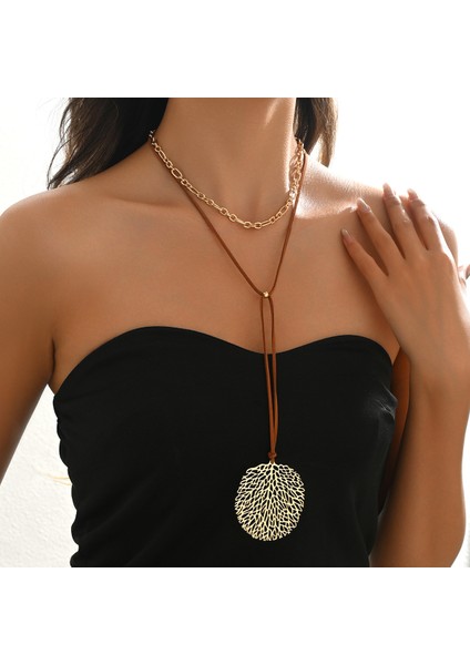 Retro Oymalı Yaşam Ağacı Kolye Uzun Kolye (Yurt Dışından)