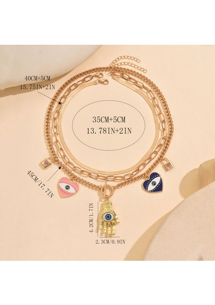 Buda Elması Şeytan Gözü Kalp Kolye Kadın (Yurt Dışından) fiyatları