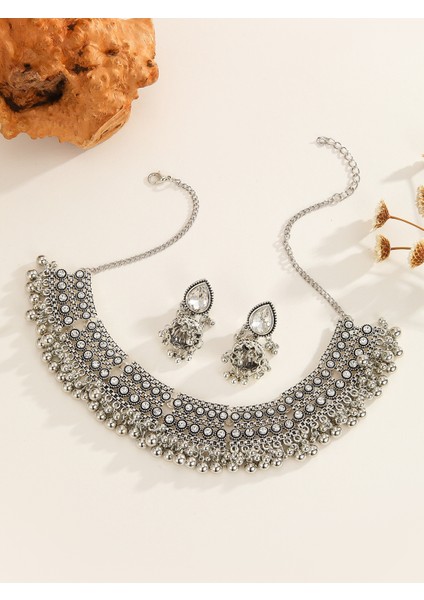 Yüksek Kali Tam Elmaslı Gala Kolye Küpe Kolye Seti (Yurt Dışından) fırsatları