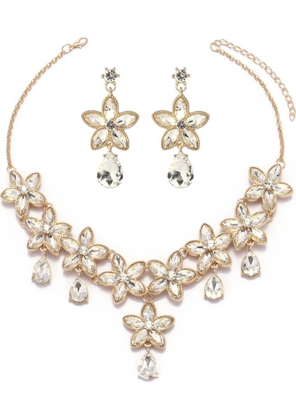 Ou Tianzerun Kolye Küpe Iki Parçalı Set (Yurt Dışından)