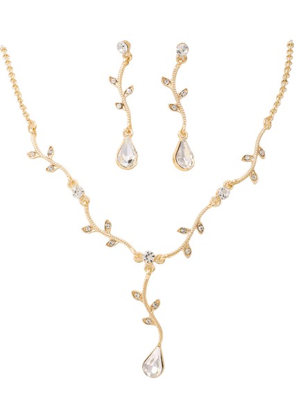 Yaprak Damla Seti Gelin Kolye Küpe (Yurt Dışından) modelleri