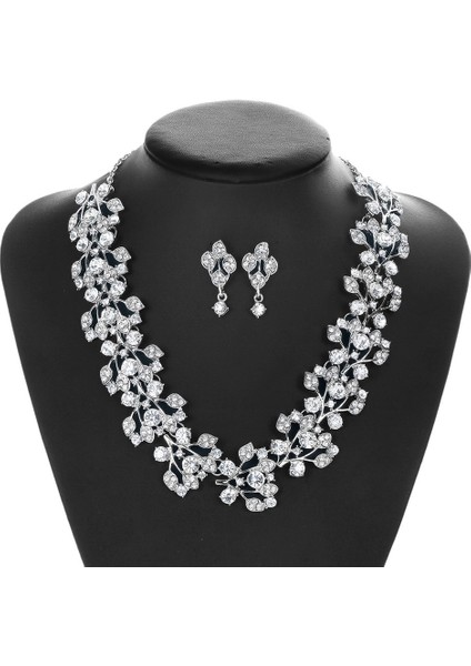 Yapay Elmas Kolye Küpe 2 Parçalı Takı Seti (Yurt Dışından) fiyatları