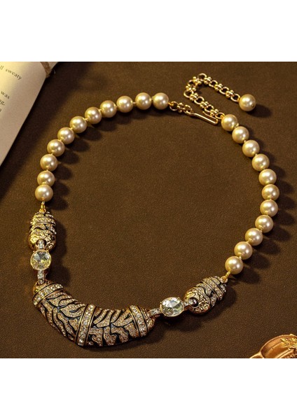 Emaye Romantik Kolye Inci Kolye (Yurt Dışından)