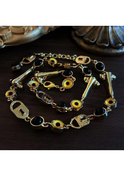 Şeytan Gözü Kolye Küpe Seti (Yurt Dışından)