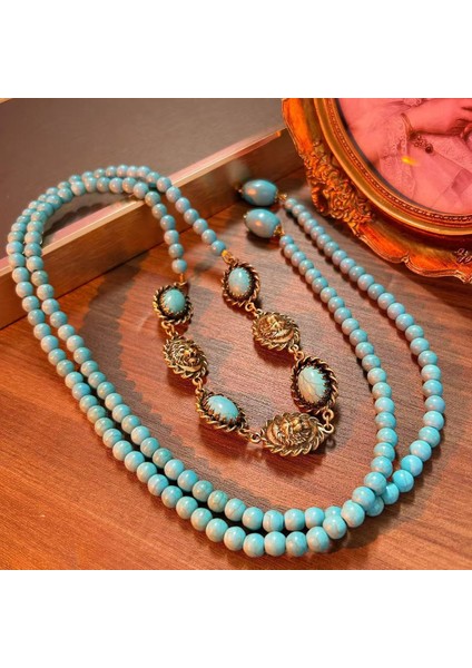 Bohem Mavisi Turkuaz Sonbahar/kış Uzun Örgü Kolye, Etnik Tarz Kolye (Yurt Dışından) indirimleri