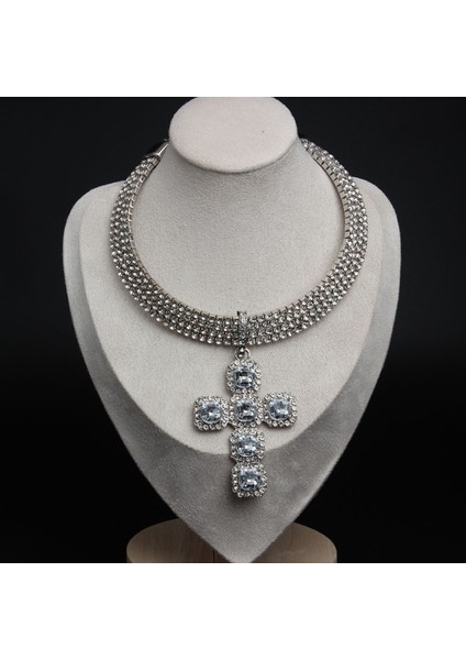 Kişisel Yapay Elmas Haç Kolye A Tılı Kolye (Yurt Dışından)