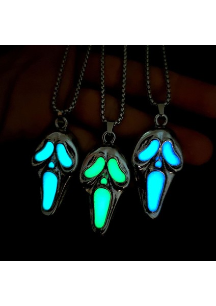 Kafatası Alaşım Kaplamalı Renkli Parlayan Kolye Ucu, A Tılı Kişilikli Şeytan Gözü Cadılar Bayramı Takısı (Yurt Dışından) fiyatları