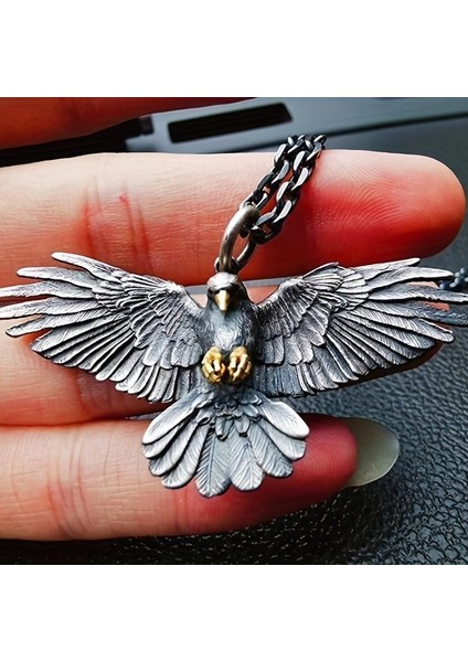 Retro Şahin Kolye, Erkek Şahin Kanat Açmış Takı Kolye Ucu (Yurt Dışından) modelleri