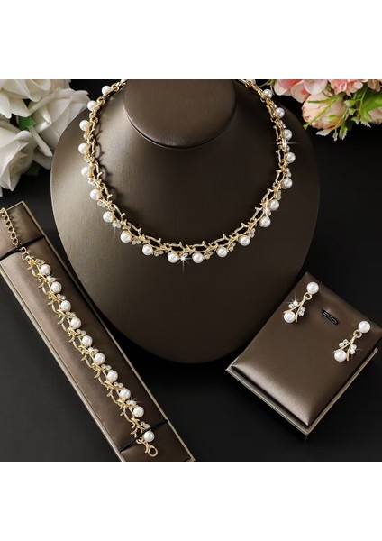 Inci Kolye Küpe Bileklik Seti Kadın (Yurt Dışından) modelleri