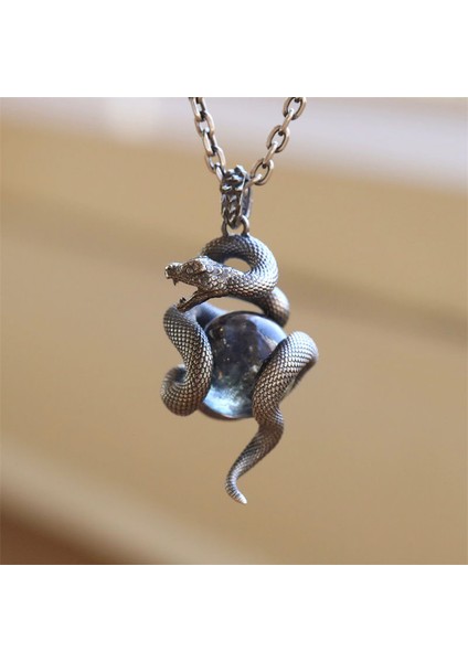 Kolye Retro Efsane Yılan Koruyucu Mücevher Kolye Ucu (Yurt Dışından)