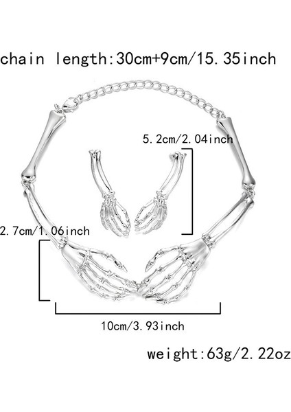 Cadılar Bayramı Karanlık Retro Hayalet El Kolye Küpe Seti (Yurt Dışından) fırsatları