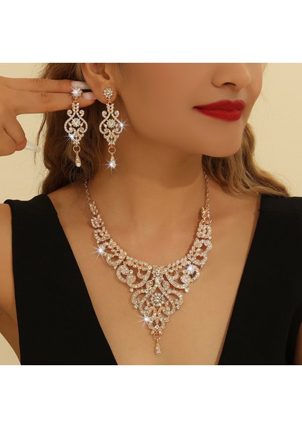 Kolye Küpe Seti Kadın Takısı Bileşenler (Yurt Dışından)