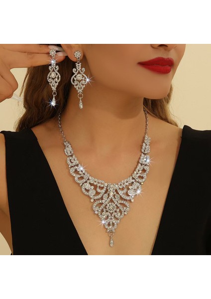 Kolye Küpe Seti Kadın Takısı Bileşenler (Yurt Dışından) modelleri