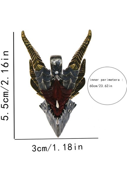 Retro Şeytani Ejderha Kolye Ucu Erkek Bilekliği (Yurt Dışından) fiyatları