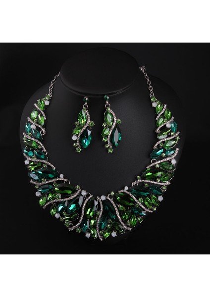 A Tılı Kristal Kolye Küpe Seti (Yurt Dışından)