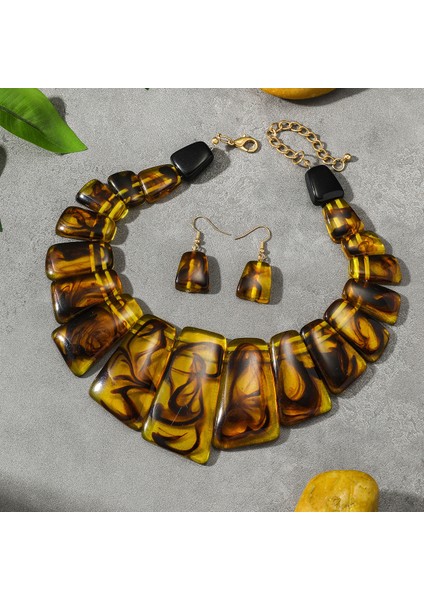 3 Parçalı Retro, Kişisel, A Tılı, Benzersiz ve Zarif Kolye Seti (Yurt Dışından)