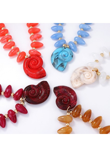 Tianzerun, Deniz Tatili Stili, Çok Renkli Seçenekler, Boncuklu Büyük Plaka Deniz Tavşanı Kolye Ucu, Hafif Lüks, Kadınlar Için Uyumlu Bileklik (Yurt Dışından) modelleri