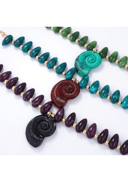 Tianzerun, Deniz Tatili Stili, Çok Renkli Seçenekler, Boncuklu Büyük Plaka Deniz Tavşanı Kolye Ucu, Hafif Lüks, Kadınlar Için Uyumlu Bileklik (Yurt Dışından) fırsatları