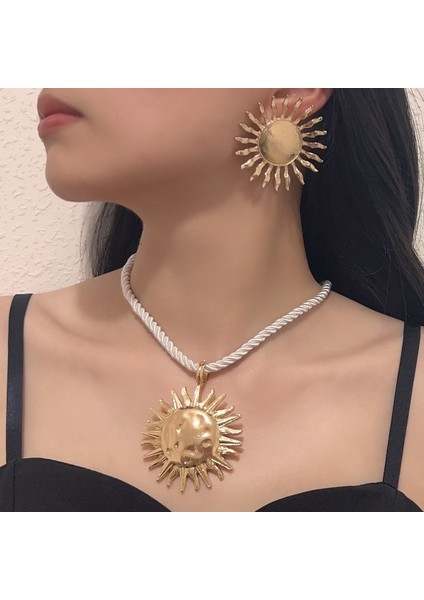 Moda Alaşım A Tılı Güneş Çiçeği Kolye Küpe (Yurt Dışından) fiyatları