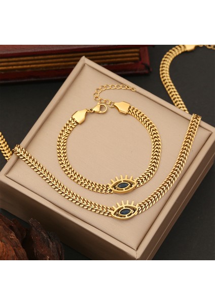 Kişisel Titanyum Çelik Gözlü Kolye Moda Düz Z珠宝rli Kolye (Yurt Dışından) fiyatları