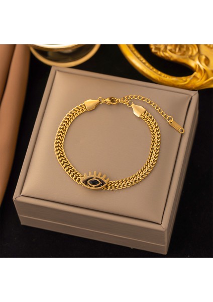 Kişisel Titanyum Çelik Gözlü Kolye Moda Düz Z珠宝rli Kolye (Yurt Dışından) modelleri