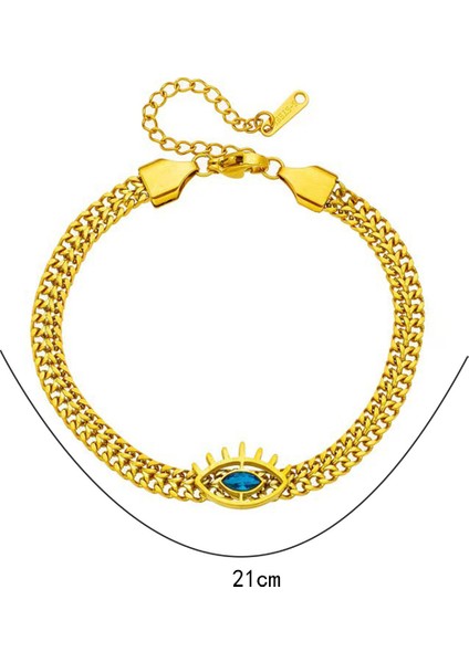 Kişisel Titanyum Çelik Gözlü Kolye Moda Düz Z珠宝rli Kolye (Yurt Dışından) fırsatları