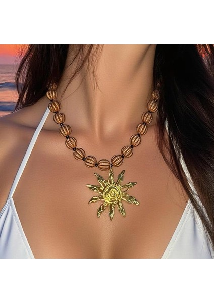 Sade, Şık, Çok Uyumlu Günlük Alaşım Günebakan Kolye (Yurt Dışından) fiyatları