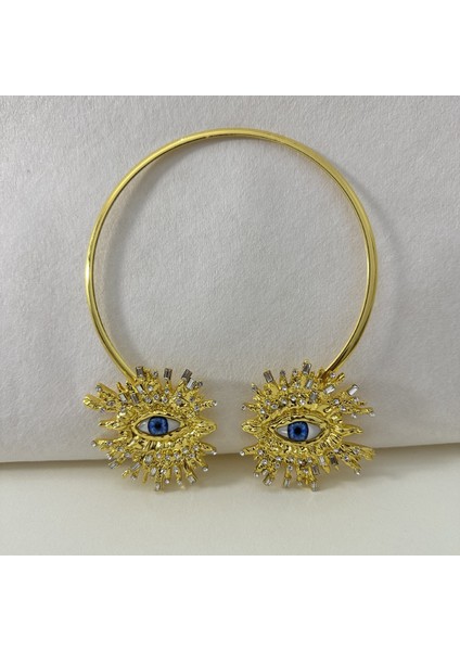 Fransız Tarzı Şeytan Gözü Çift Kafa Kolye, Moda ve Şık A Tılı Aksesuar (Yurt Dışından)