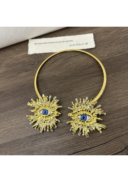 Fransız Tarzı Şeytan Gözü Çift Kafa Kolye, Moda ve Şık A Tılı Aksesuar (Yurt Dışından) indirimleri