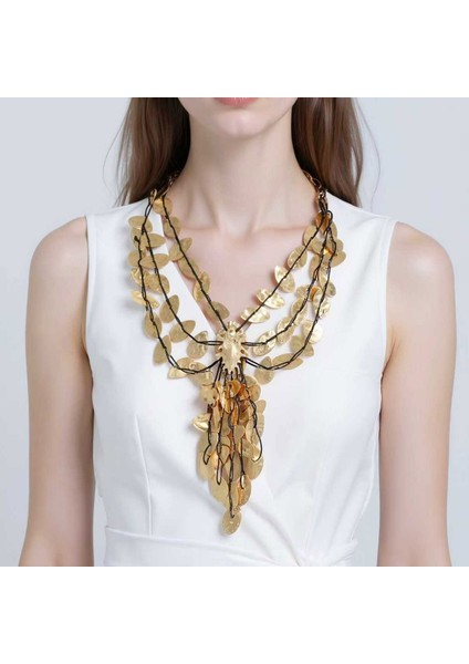 Bohem Kişisel Moda El Işi Örgü Metal Demir Parçalı Püsküllü Y Şeklinde Kolye (Yurt Dışından) fiyatları