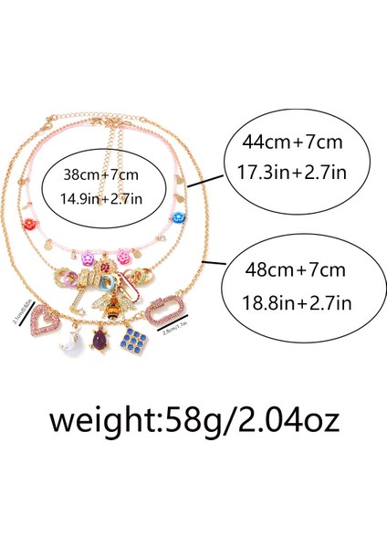 Hafif Lüks, Trendy, Temiz ve Sade, Alaşım, Zirkon Taşlı Geometrik Kalp ve Hayvan Kolye Uzun Kolye (Yurt Dışından) fırsatları